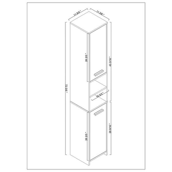 73'' H x FreeStanding Bathroom 73*12*12 Bed Bath & Beyond