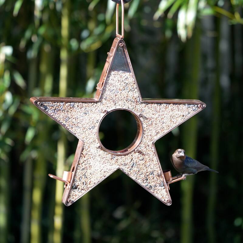 Star Fly-Thru™ Copper Bird Feeder by Good Directions