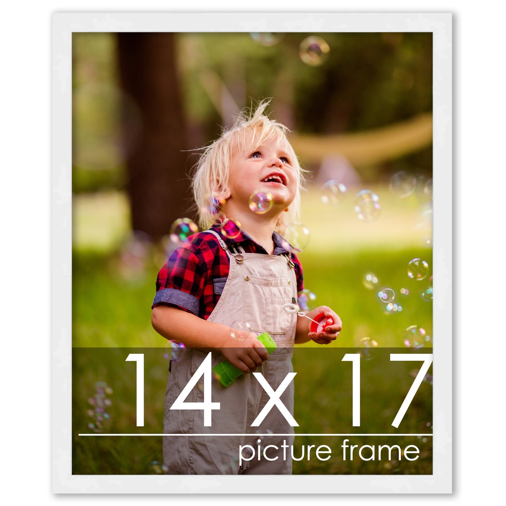 14x17 Contemporary White Wood Picture Frame UV Acrylic Foam