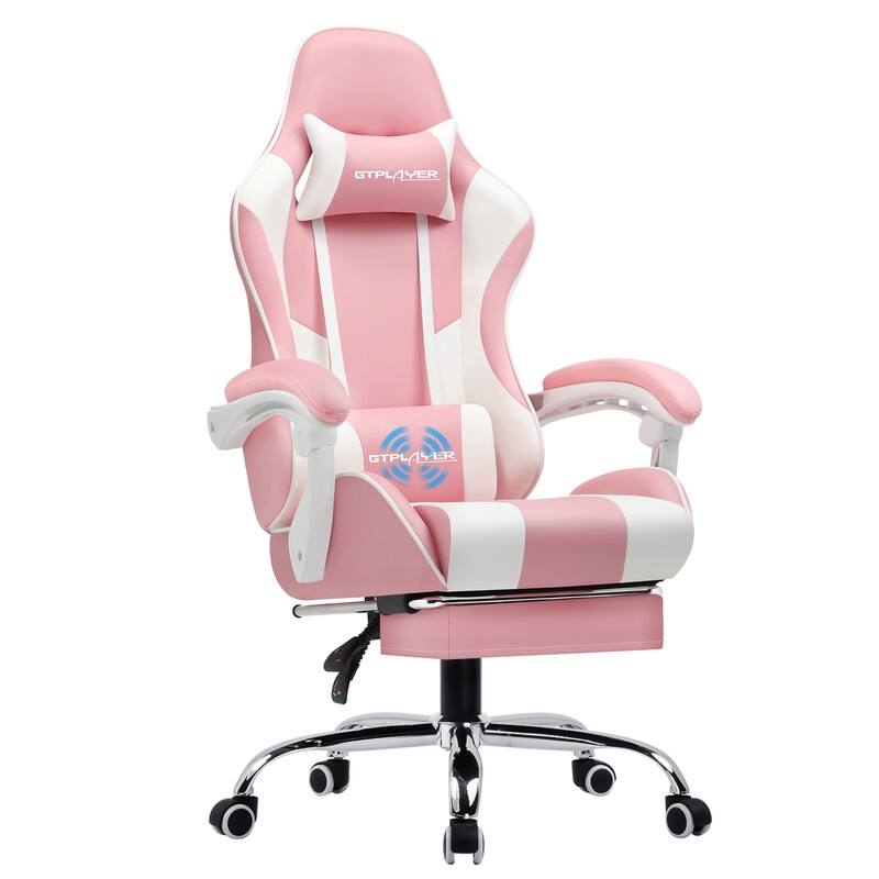 Lucklife Gaming Chair Computer Chair with Footrest and Lumbar Support for Office or Gaming