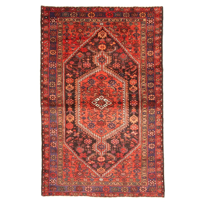 ECARPETGALLERY Hand-knotted Anadol Black Wool Rug - 4'6 x 7'1