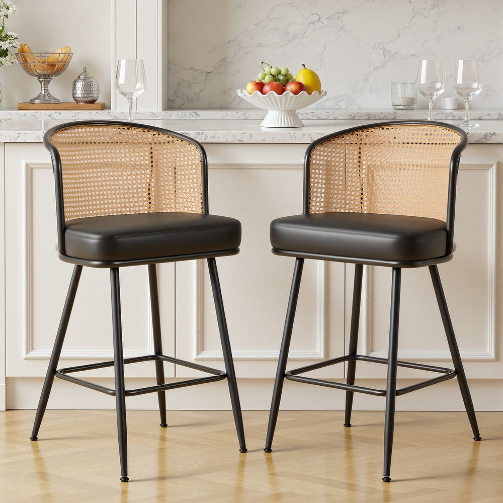 26"/29" Rattan Upholstered Bar Stool /Counter Stools Set of 2/3/4