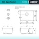 preview thumbnail 6 of 8, Lexicon Undermount Quartz 23 Inch Single Bowl Kitchen Sink Kit