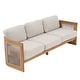preview thumbnail 13 of 14, Outdoor 4-Piece Wooden Sofa Conversation Set With Cushions