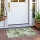 preview thumbnail 44 of 50, Machine Washable Indoor/ Outdoor Coastal Palm Chantille Rug Aloe - 1'8" x 2'6"