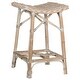 preview thumbnail 5 of 3, SAFAVIEH Rayna White Washed Rattan 27.6-inch Stool - 16.9" x 16.5" x 27.5"