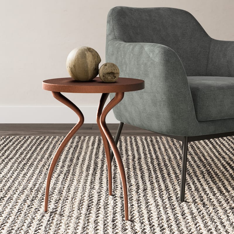 Urbia Sarp End Table - Antique Brass