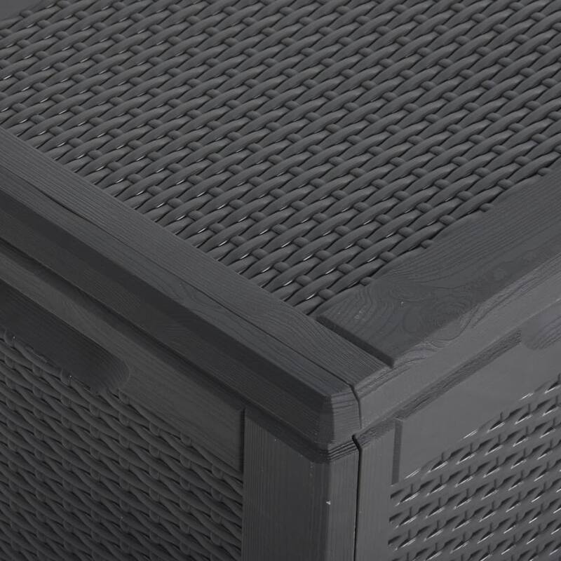 vidaXL Tool Box UV Resistant Outdoor Cushion Storage Box Tool Chest PP Rattan