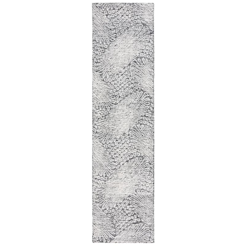 SAFAVIEH Handmade Ebony Siggi Modern Wool Rug