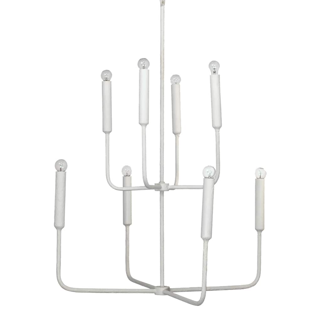 Jamie Young Mercer Two-Tier Gesso Chandelier