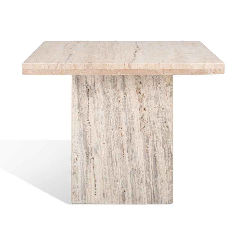 SAFAVIEH Couture Eftenia Tall Square Marble Accent Table - 21 In W x 21 In D x 16 In H - 21"W x 21"D x 16"H