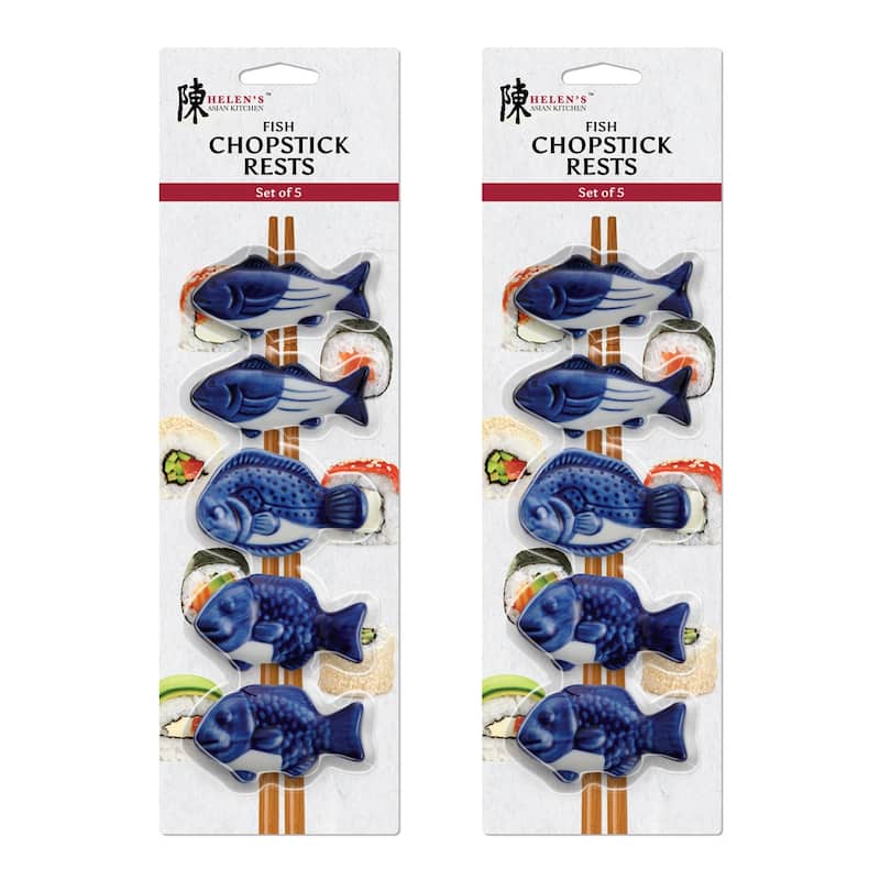 Helen's Asian Kitchen Fish Chopstick Rests, Set of 5