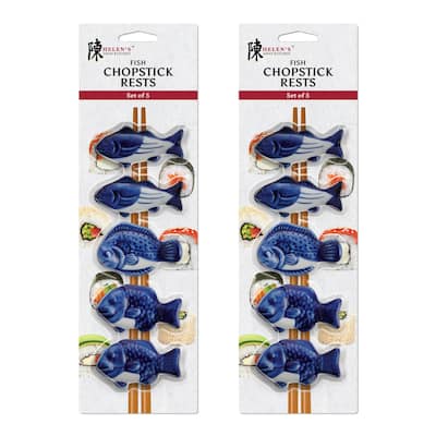 Helen's Asian Kitchen Fish Chopstick Rests, Set of 5