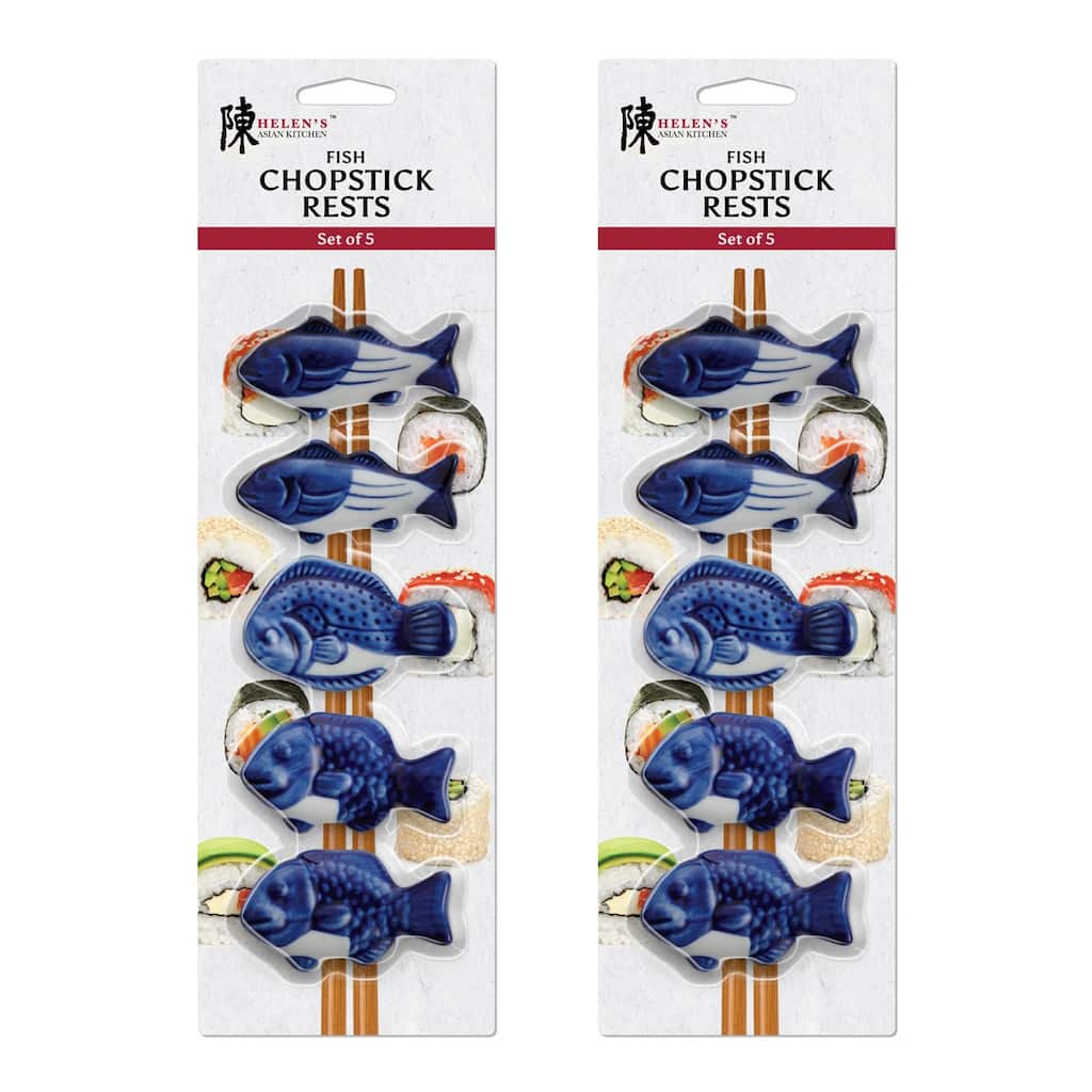 Helen's Asian Kitchen Fish Chopstick Rests, Set of 5