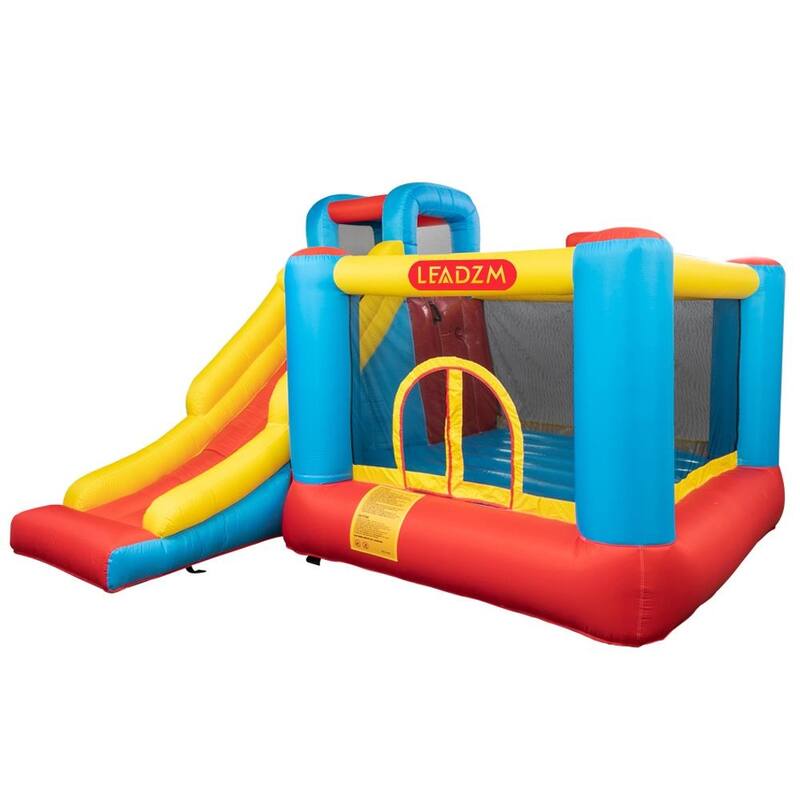 Leadzm Kids Inflatable Bounce House Safety Jumper Slide with 450W Blower