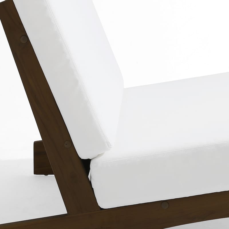 Outdoor Wood Club Chairs Set Loveseat with Cushion