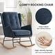 preview thumbnail 47 of 54, HOMYKA 25.2” Wide Rocking Chair with Button Accents for Nurseries