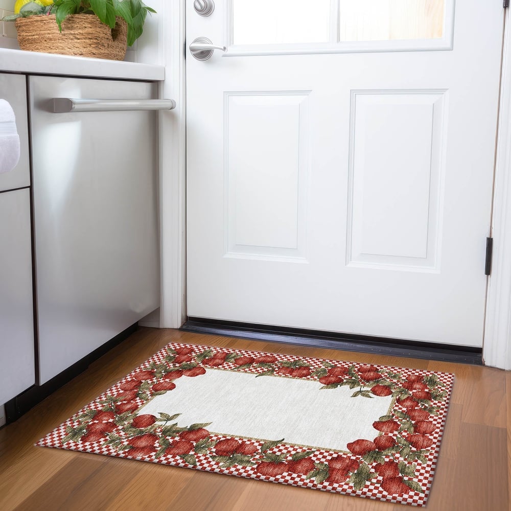 Premium Washable Super Soft Apple Border Mayfield Rug