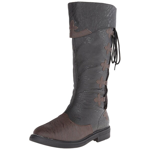 Shop LaceUp Captain Men's Costume Boots, Black Free Shipping Today