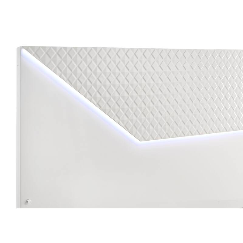Pierce Queen Panel Bed LED Headboard
