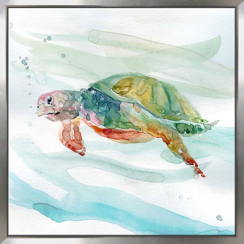 "Turtle Tropics II" by Carol Robinson Print on Floating Canvas