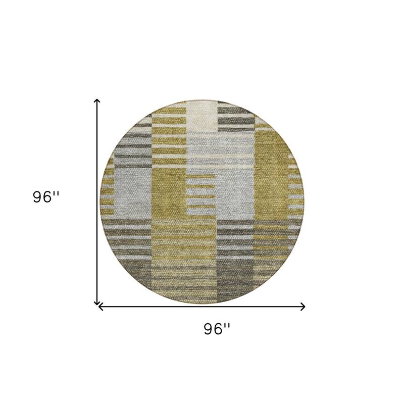 HomeRoots Striped Transitional Rectangle Outdoor Rug