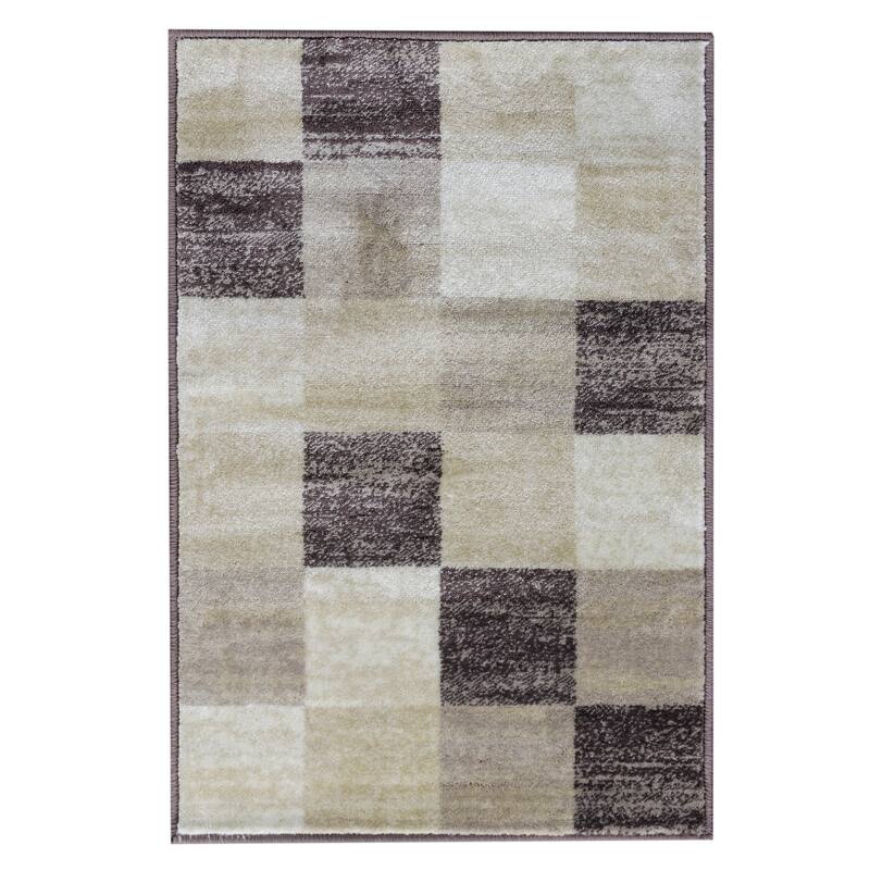Contemporary Block Tile Indoor Area Rug or Runner by Superior