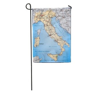 Shop Ancona Map Of Italy Highways In Pastel Orange ...