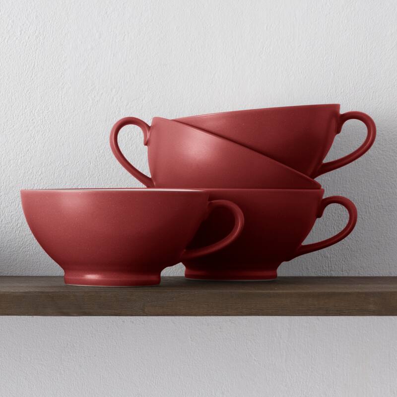Noritake Colorwave Set Of 4 Handled Bowls, 5-1/2", 18 Oz.