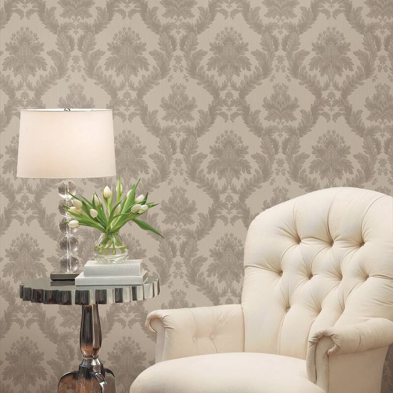 Galerie Wallcoverings Ornamenta 2 Embossed Classic Damask Vinyl Matte Wallpaper Roll