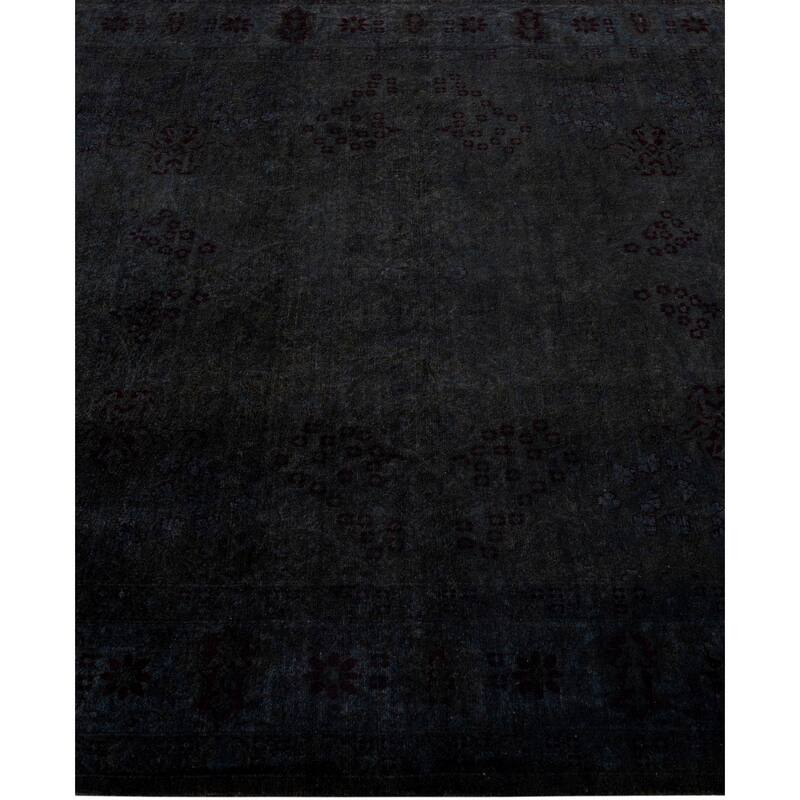 Overdyed One-of-a-Kind Hand-Knotted Area Rug - Black - 4' 7" x 7' 5"