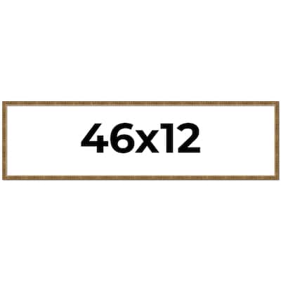 46x12 Frame Gold Kingsley Distressed Solid Wood Picture Frame Width