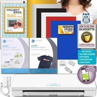 Silhouette Cameo 3 Die Cutting Machine Bundle Printable Htv Heat Transfer Vinyl Designs Siser Overstock Com Shopping The Best Deals On Die Cut