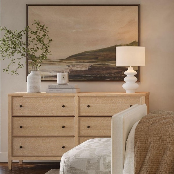 Bristol Park Whitewashed Oak Wood 6-Drawer Dresser - Bed Bath & Beyond -  42557759