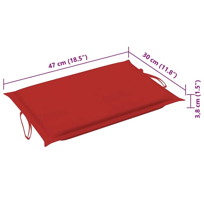 vidaXL Sun Loungers 2 pcs with Cushions Solid Acacia Wood - 72.4" x 21.7" x 25.2"