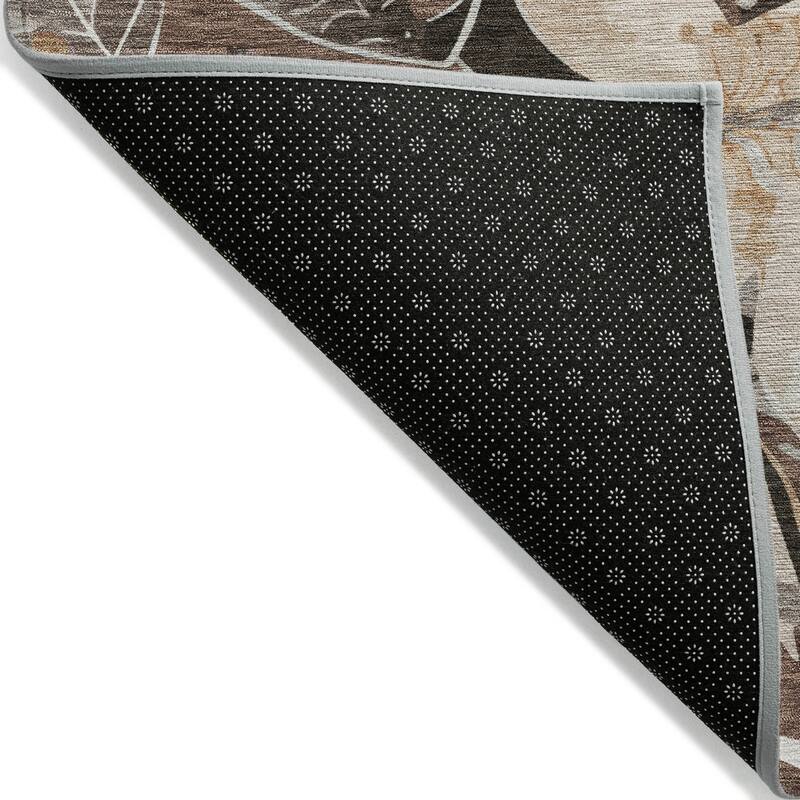 Machine Washable Indoor/ Outdoor Floral Chantille Rug