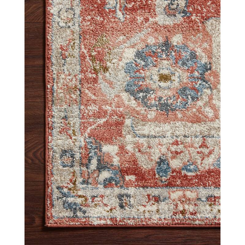 Alexander Home Valeria Boho Botanical Distressed Area Rug