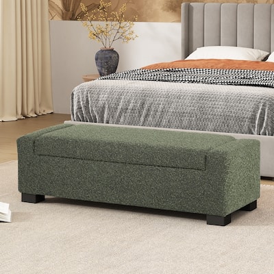 50 Inch Ottoman Bench in Textured Fabric