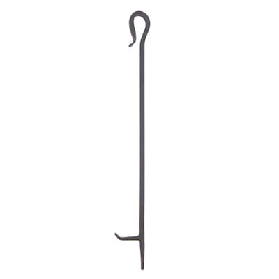 Achla Designs Shepherd's Hook Fireplace Poker Tool, 28 Inch Tall, Graphite Finish
