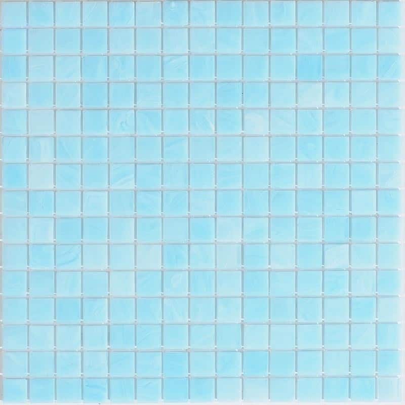 Apollo tile 12" x 12" Celestial Glossy Baby Blue Glass Tile (20 sq ft/case) - 20 Pack