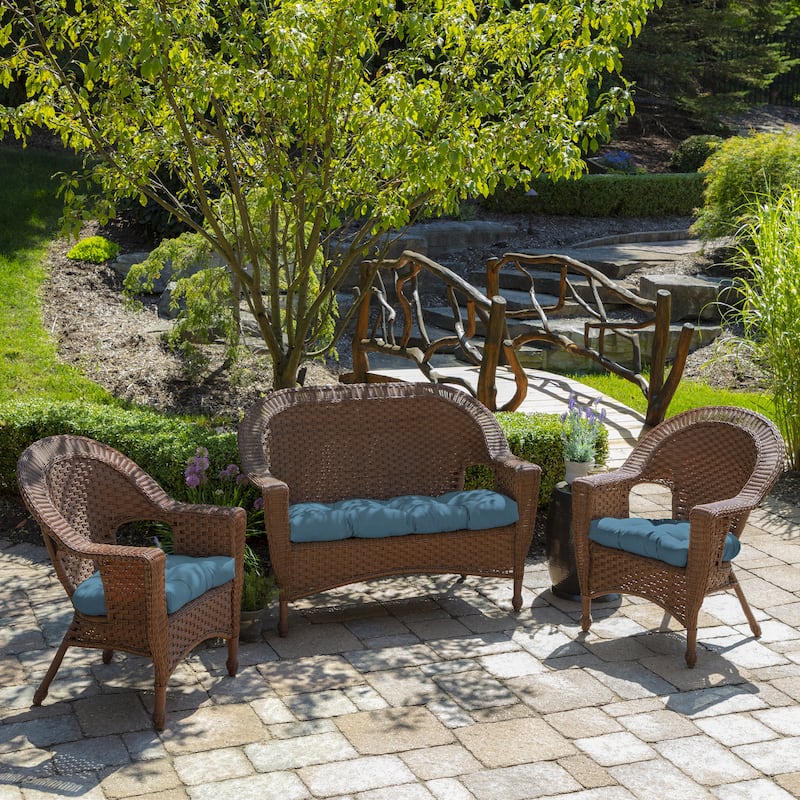 ARDEN Outdoor Wicker Settee Cushion - 18"L x 41.5"W - 18"L x 41.5"W