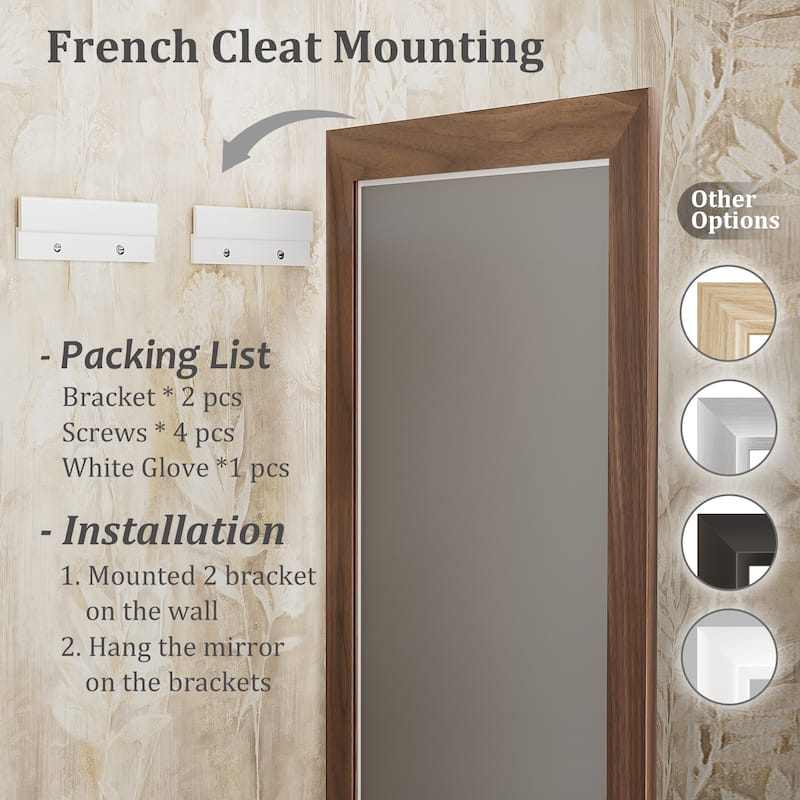Beveled Metal Rectangle Framed Bathroom Vanity Tempered Glass Mirrors