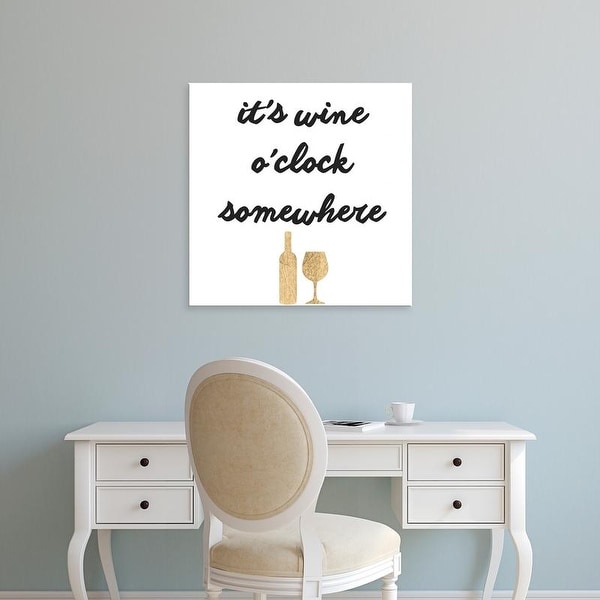 Easy Art Prints Anna Hambly's 'Wine Sentiment V' Premium Canvas Art