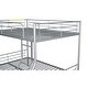 preview thumbnail 16 of 46, Industrial Minimalist Full XL Over Queen Metal Bunk Bed with Trundle,Save Space or Split Into 2 Beds