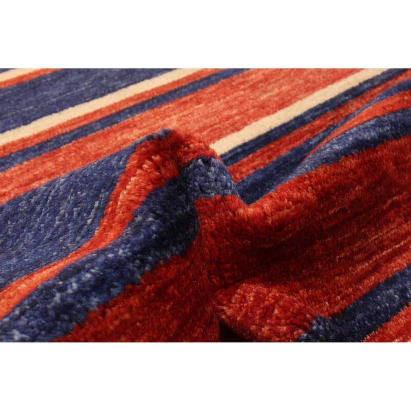 ECARPETGALLERY Hand-knotted Peshawar Ziegler Navy, Red Wool Rug - 4'3 x 5'10