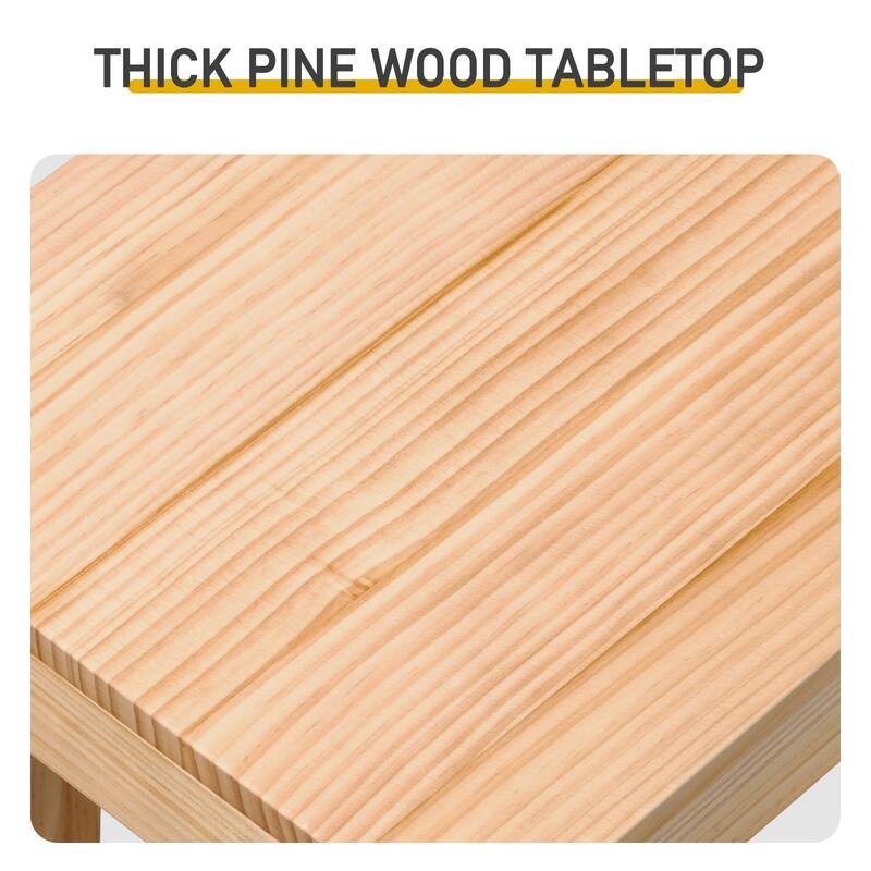 Narrow Solid Pine Wood Entryway Console Table for Small Space Living Room Furniture Decor