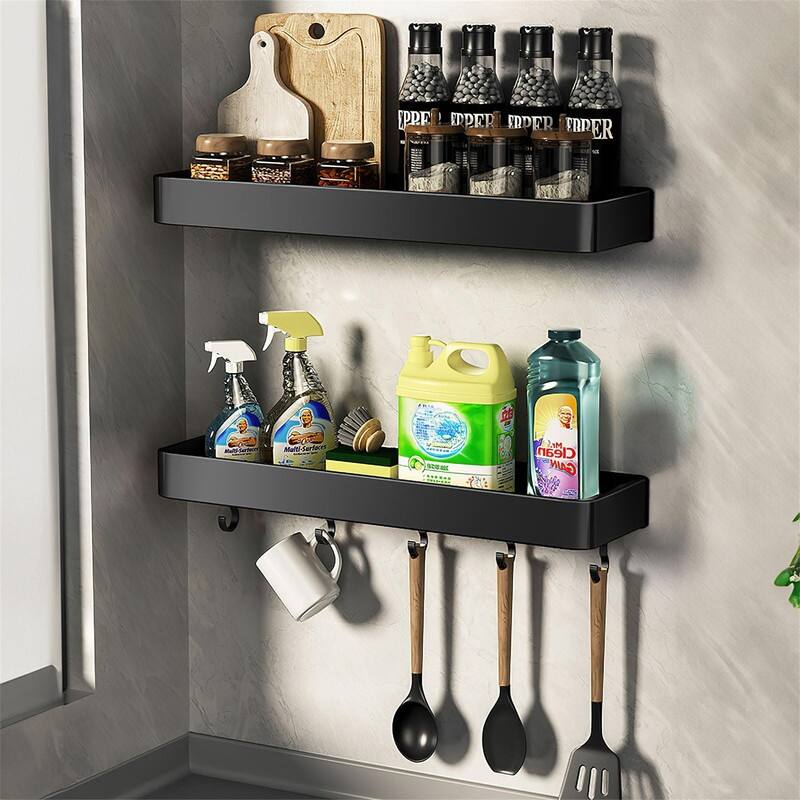 Shower Caddy organizer - 4.9"D x 15.7"W x 1.38"H - 4.9"D x 15.7"W x 1.38"H - Black