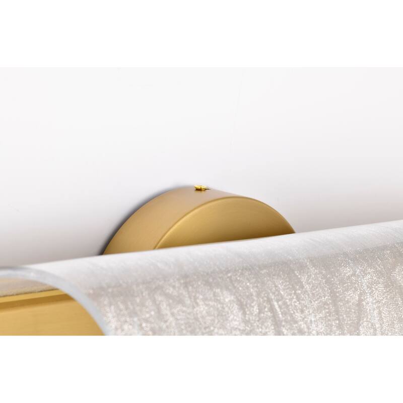 Idris LED 3 Light Wall Sconce Vintage Brass Finish Light Guide Panels - Vintage Brass