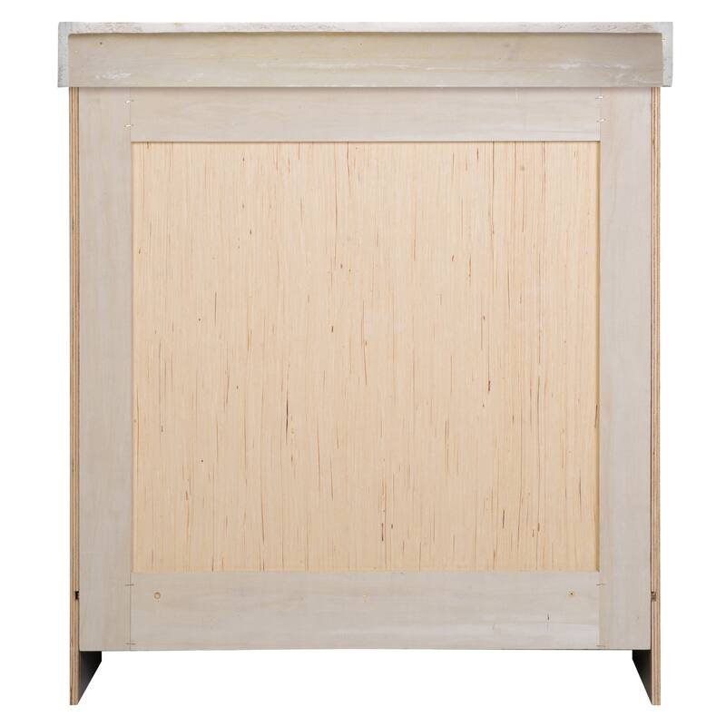 Brookings 31 Inch Assembled Bath Vanity with Solid White Top