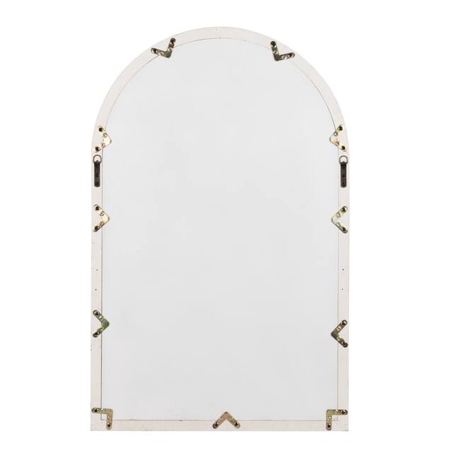 Kate and Laurel Boldmere Wood Windowpane Arch Mirror